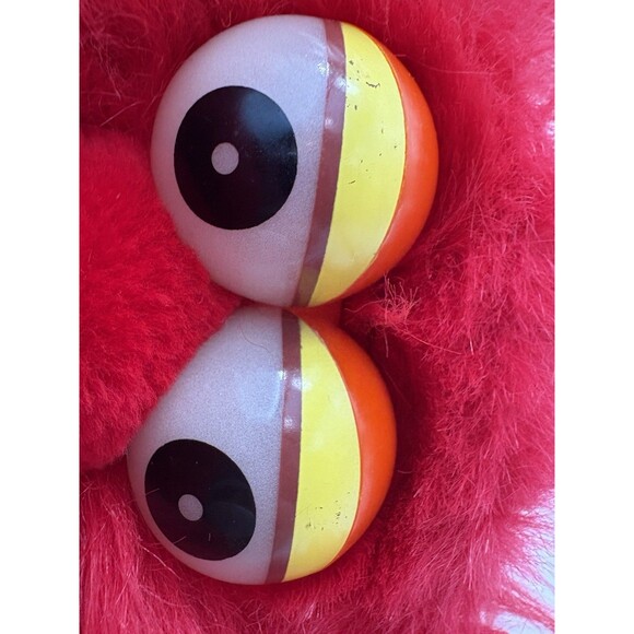 Vintage Raz Furbles Red Plush Monster Hand Puppet 14" 1987 Yang Jee - Picture 4 of 10